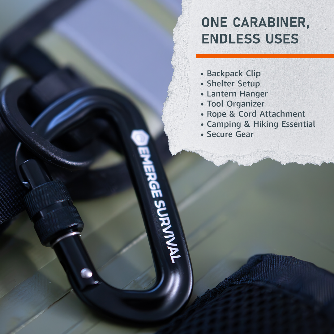 Emerge Lightweight Durable Carabiner for Gear Organization