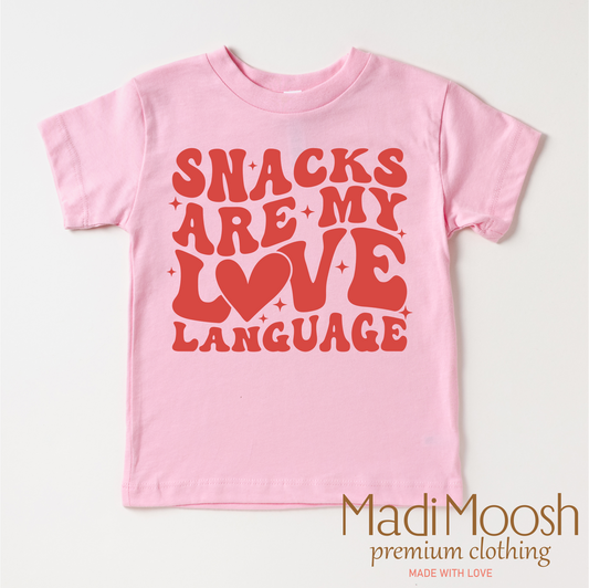 Snacks Are My Love Language Valentine's Day Shirt -  Valentine's Tee
