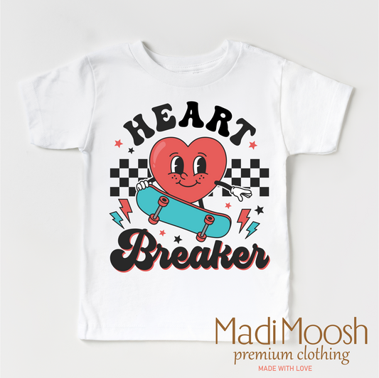 Heart Breaker Valentine's Day Shirt - Skateboard  Valentine's Tee