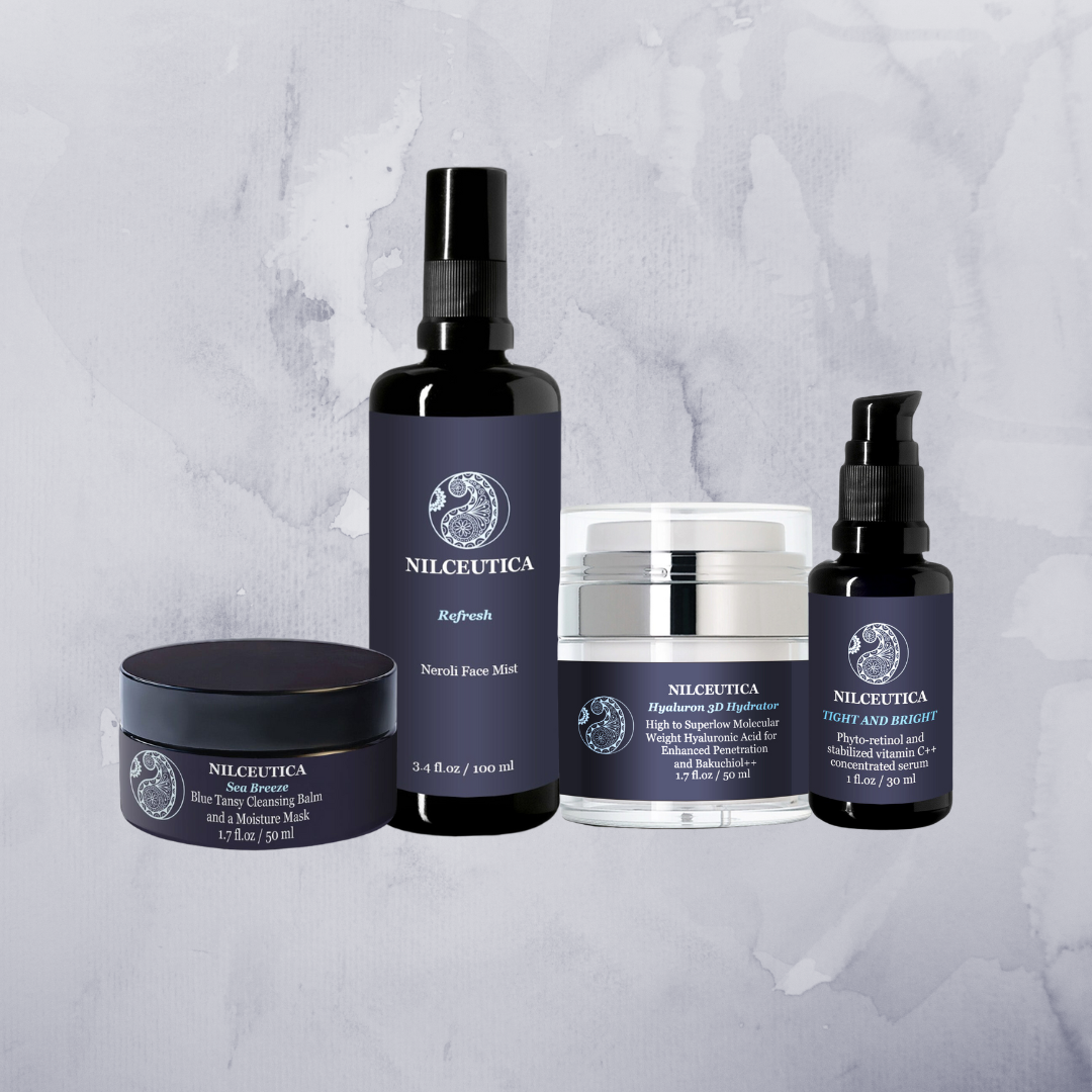 Full Face Care Bundle with Serums, Cream, Balm, and Mist NILCEUTICA