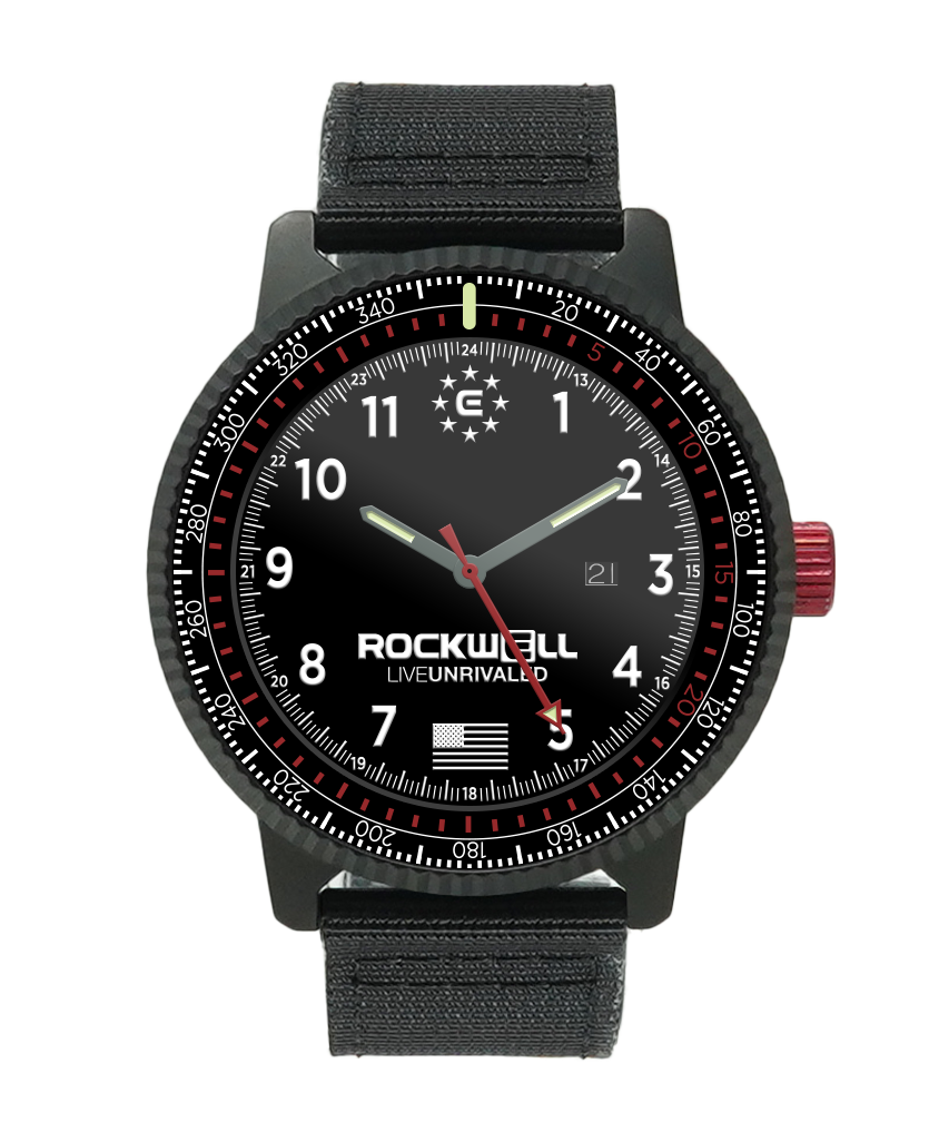 Vanguard Black Tactical Watch Rockwell