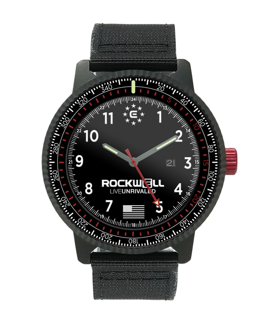 Vanguard Black Tactical Watch Rockwell