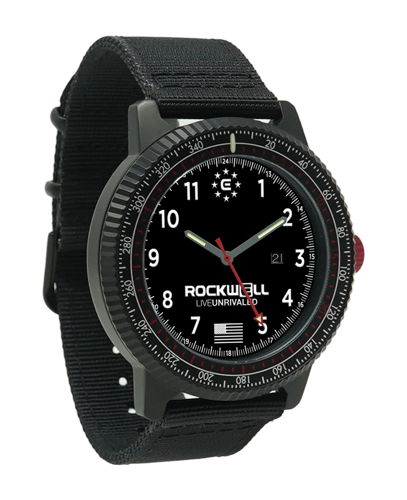 Vanguard Black Tactical Watch Rockwell