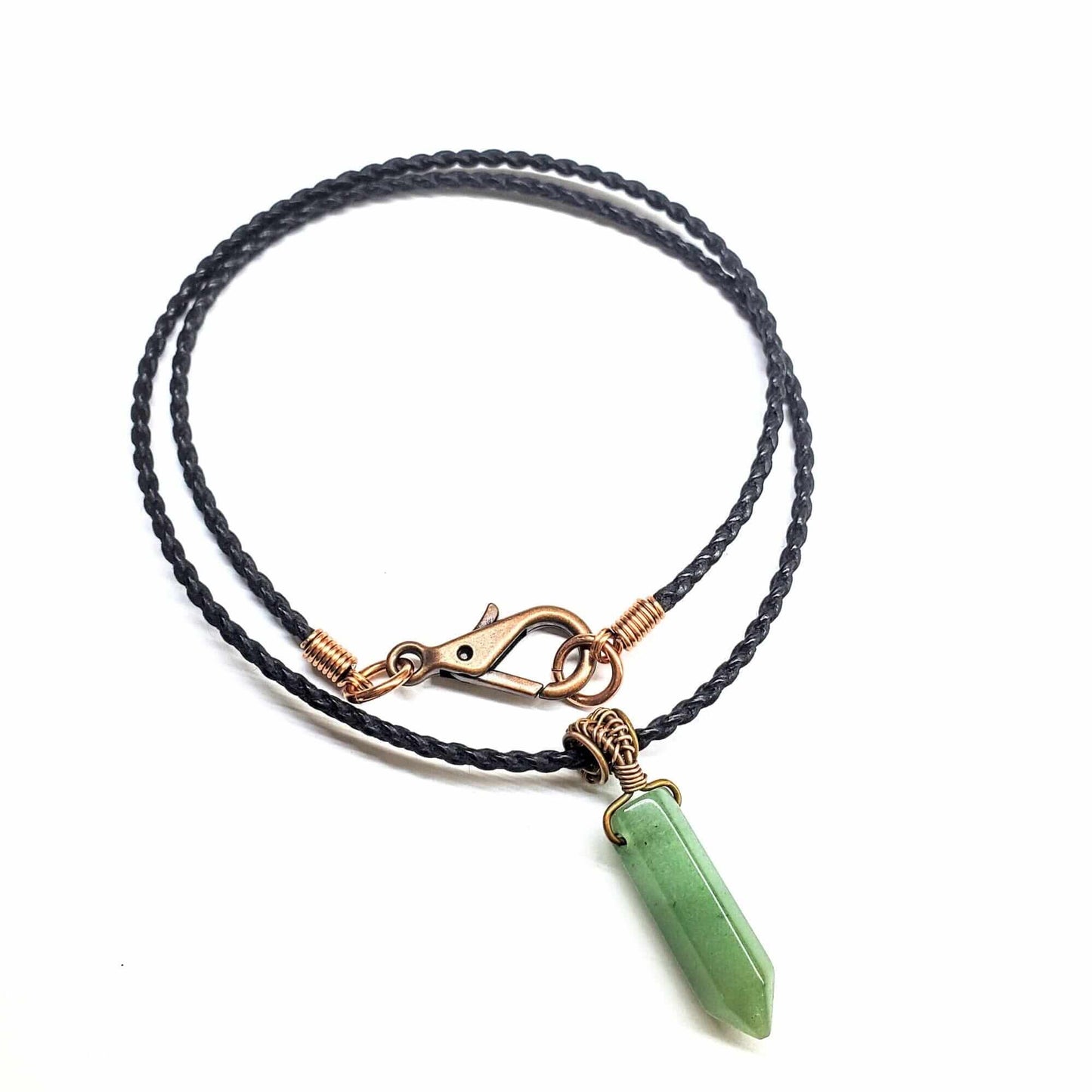 Wire Wrapped Pointed Crystal Necklace Vegan Friendly Necklace Alexa Martha Designs