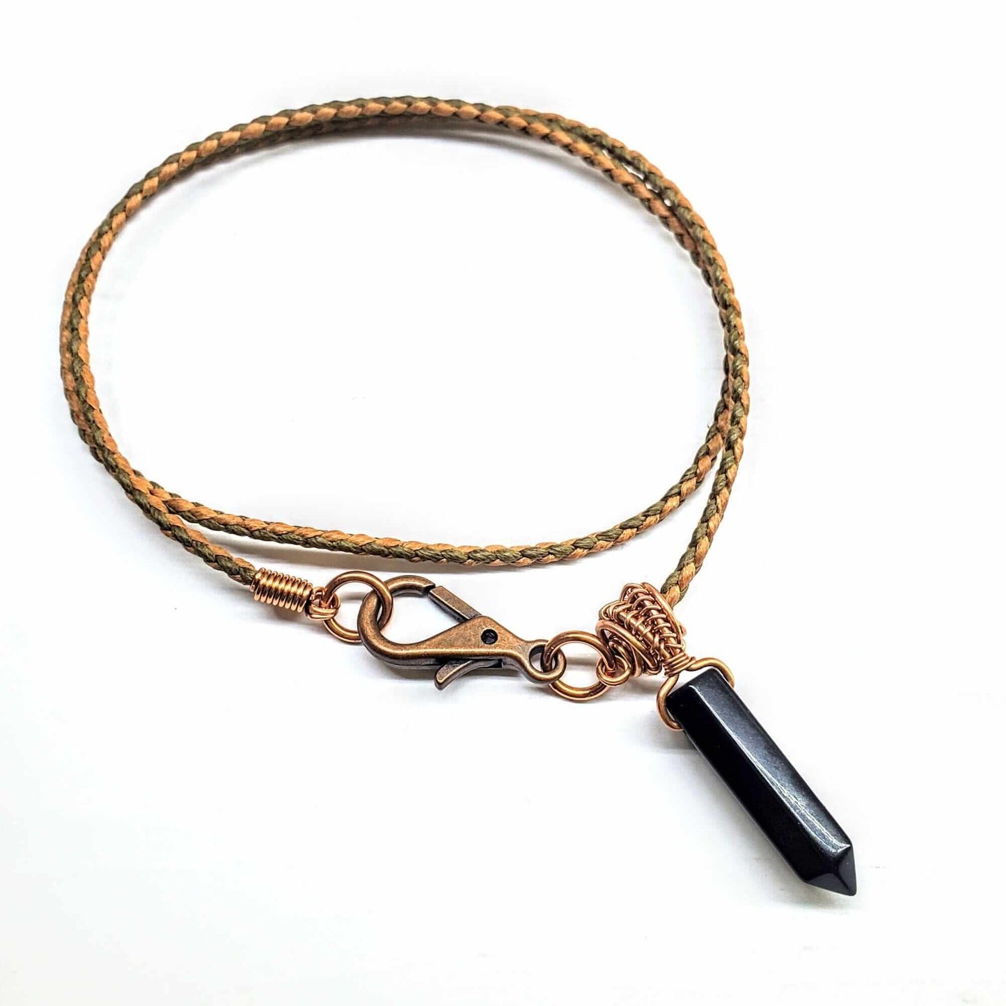 Wire Wrapped Pointed Crystal Necklace Vegan Friendly Necklace Alexa Martha Designs