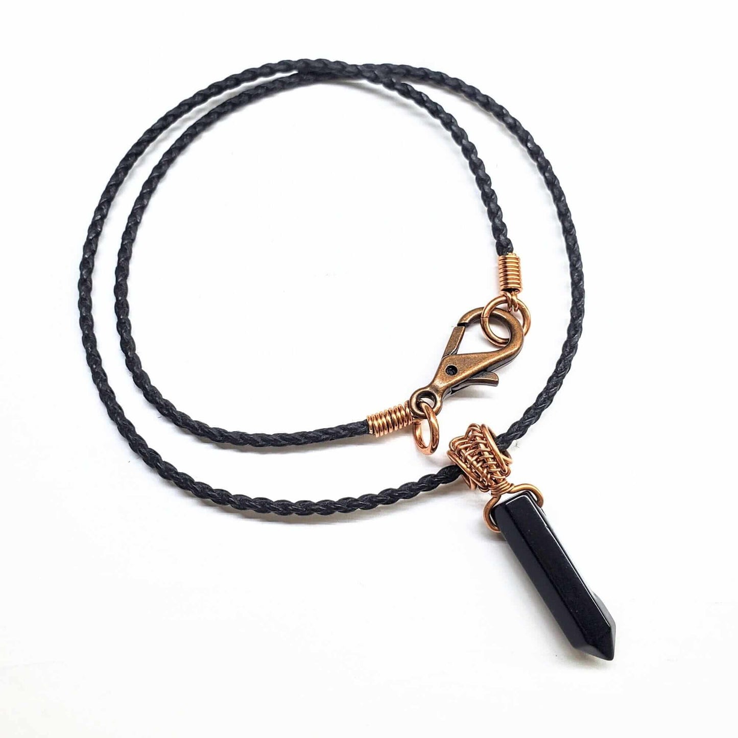 Wire Wrapped Pointed Crystal Necklace Vegan Friendly Necklace Alexa Martha Designs
