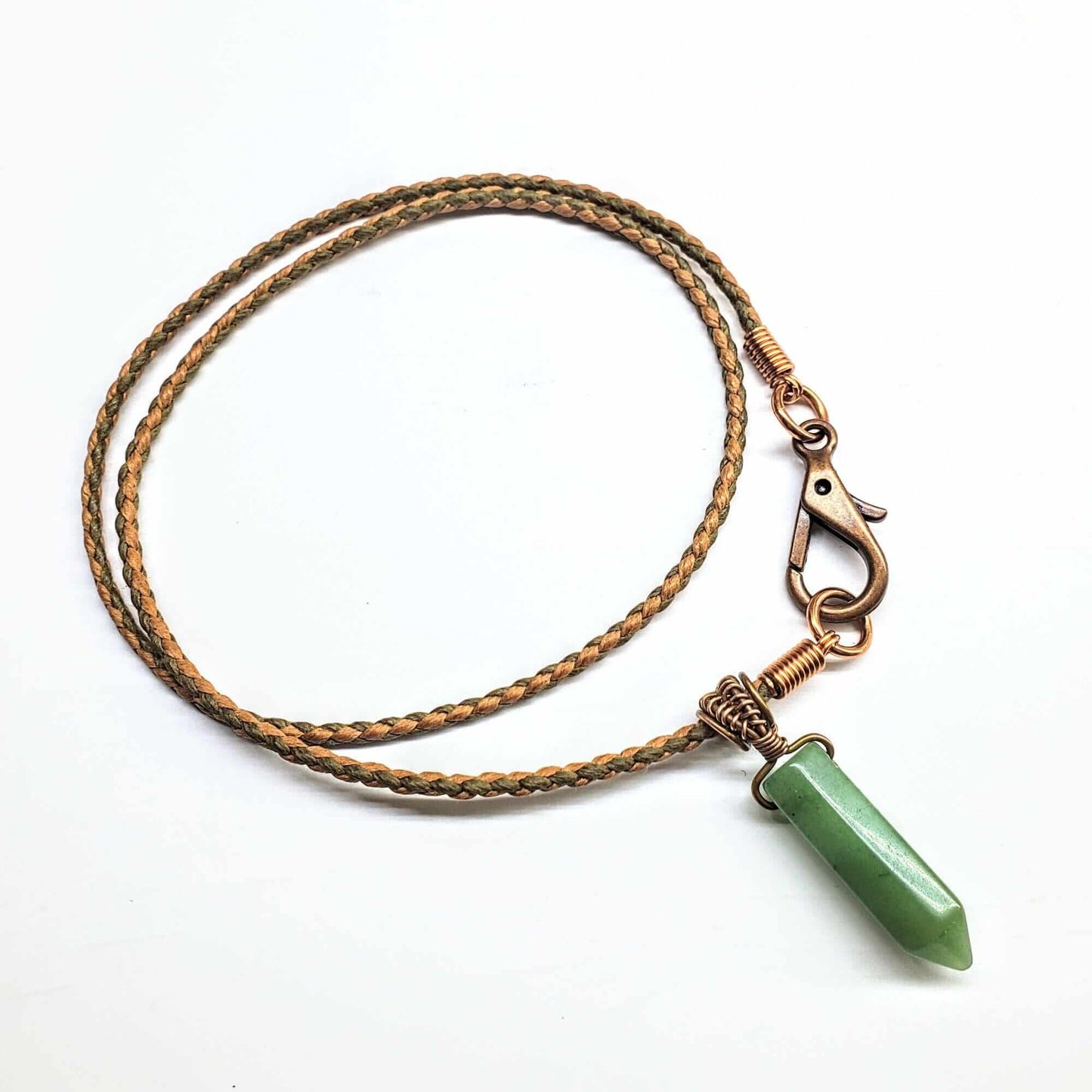 Wire Wrapped Pointed Crystal Necklace Vegan Friendly Necklace Alexa Martha Designs