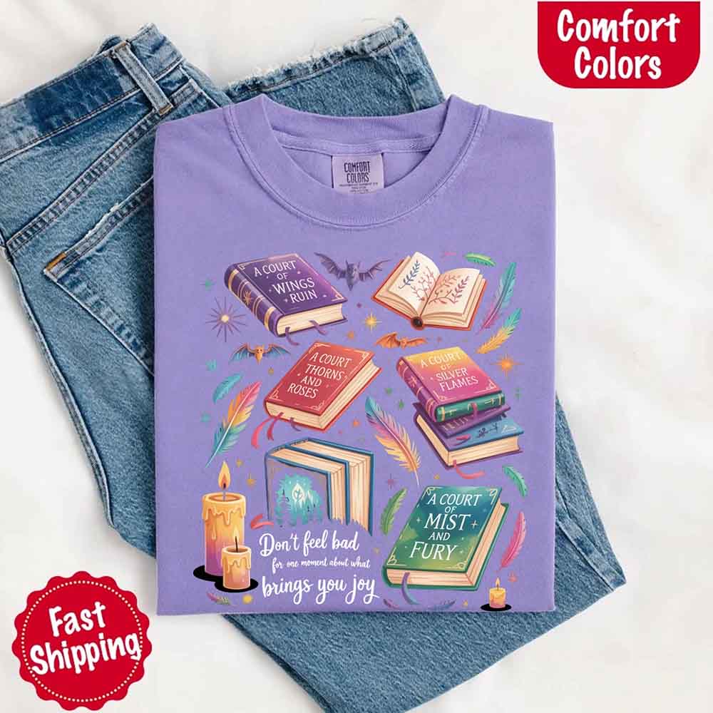 Velaris Book Lover Comfort Colors Tee Bat Boys SJM Gift