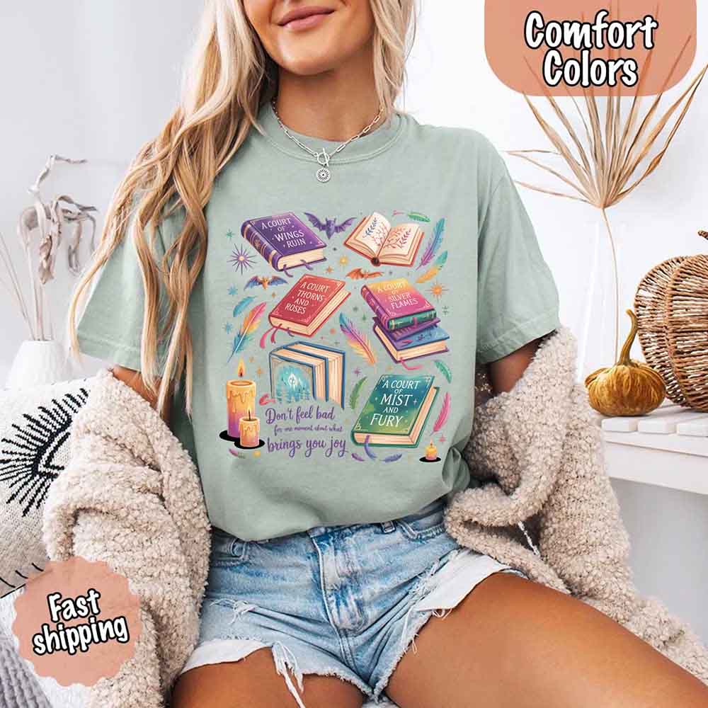 Velaris Book Lover Comfort Colors Tee Bat Boys SJM Gift