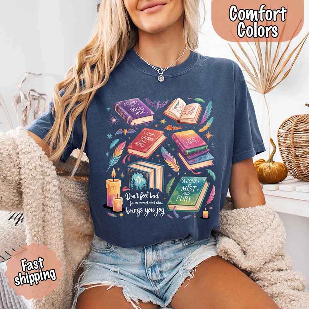 Velaris Book Lover Comfort Colors Tee Bat Boys SJM Gift