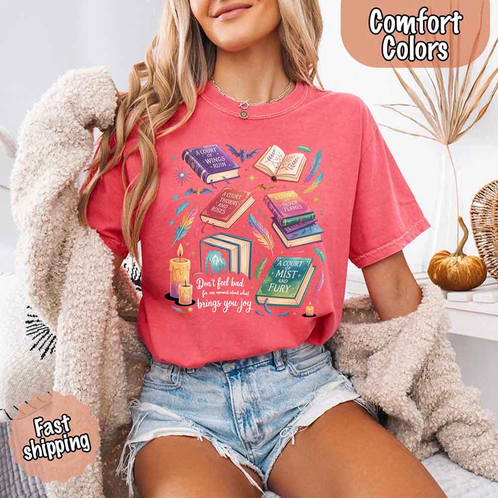 Velaris Book Lover Comfort Colors Tee Bat Boys SJM Gift