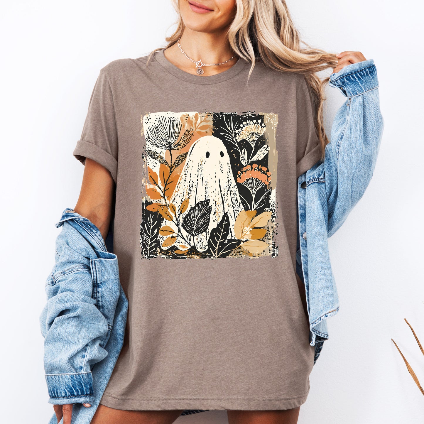 Vintage Ghost Botanical Floral Autumn Fall T-shirt Refinery Number One