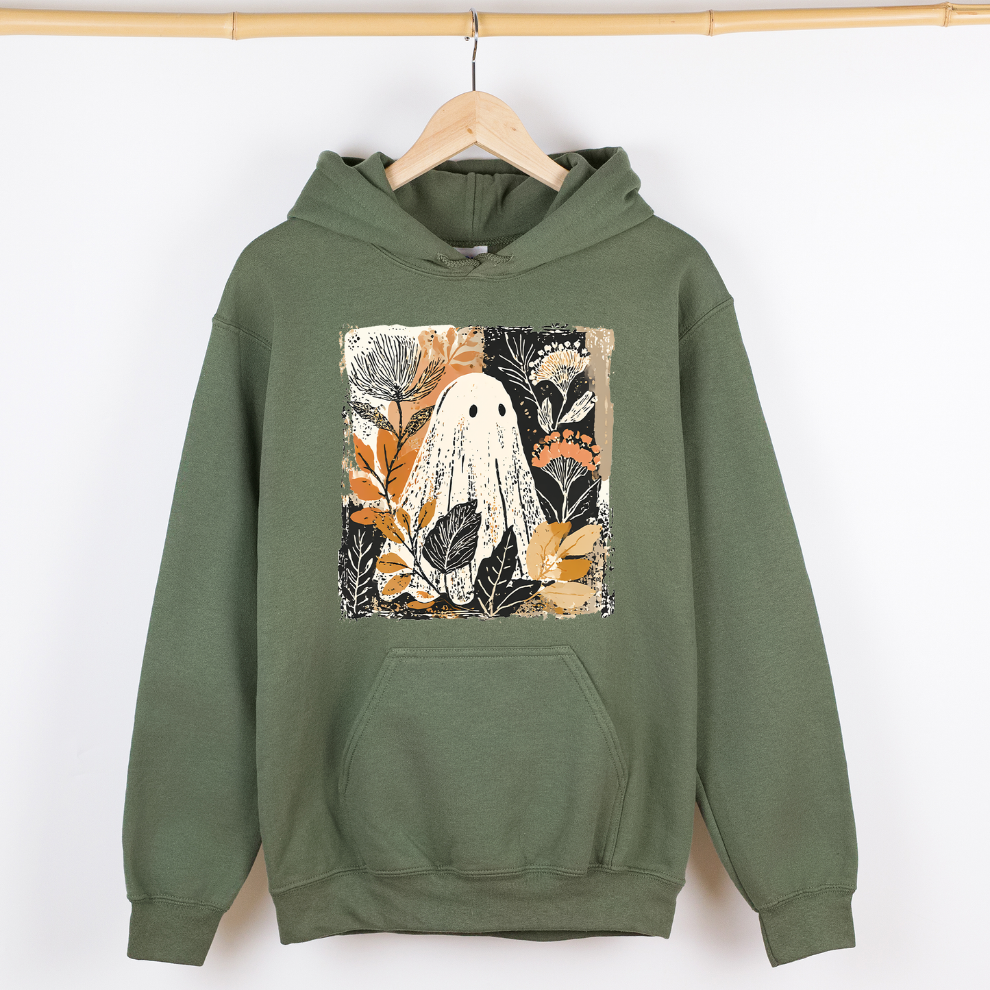 Vintage Ghost Autumn Graphic Hoodie Hooded Sweatshirt