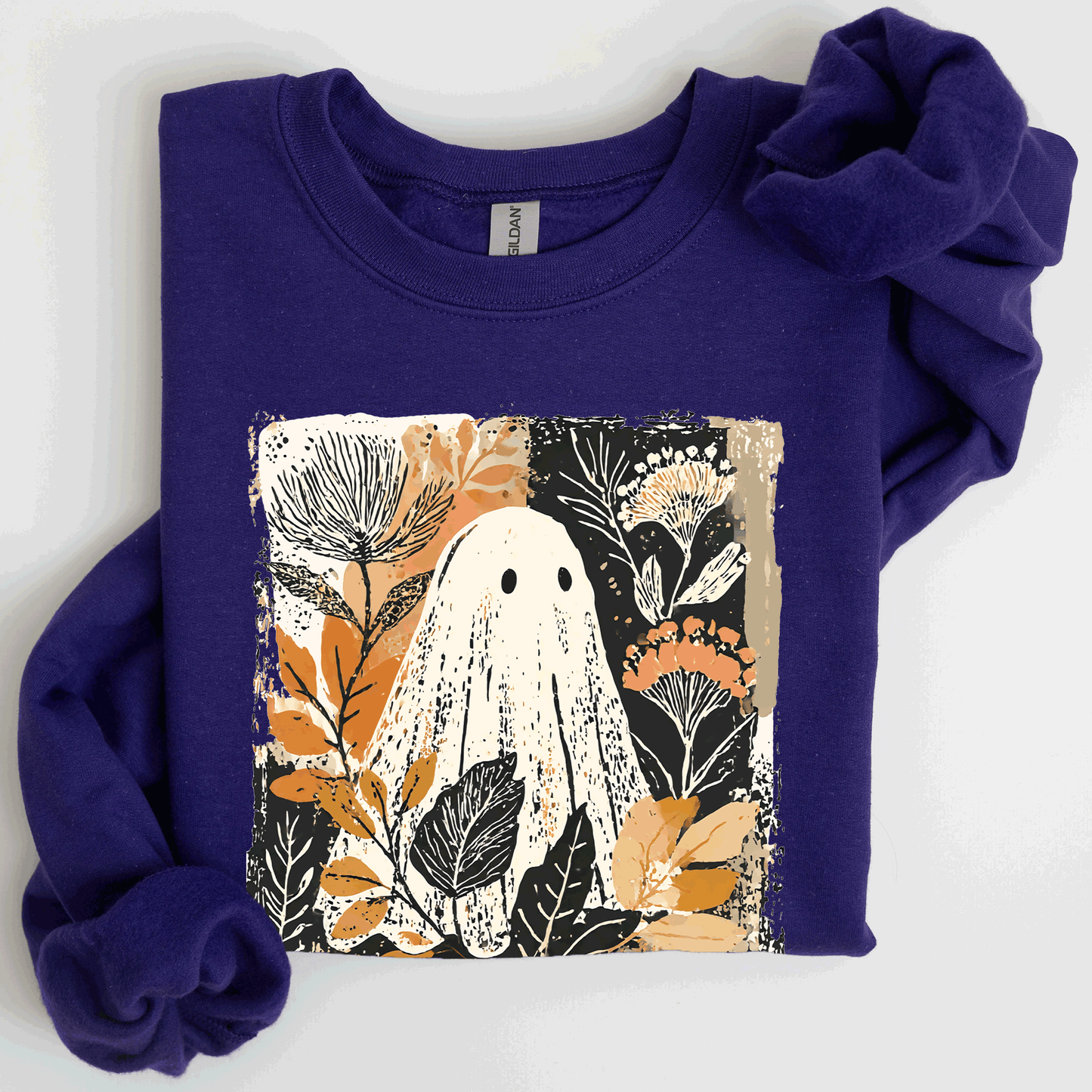 Vintage Ghost Botanical Floral Autumn Fall Sweatshirt Refinery Number One