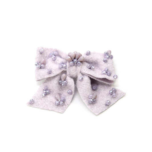 Violet Lavender Hand-Sewn Hair Bow ADIBA