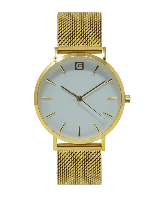 Voyager Gold/White Watch Timepiece Rockwell Time