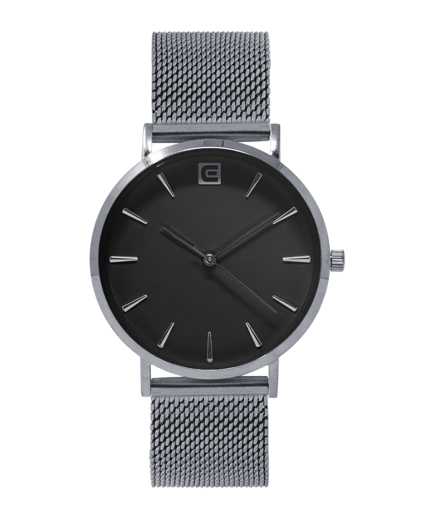Voyager Silver Mesh Strap Watch by Rockwell Time