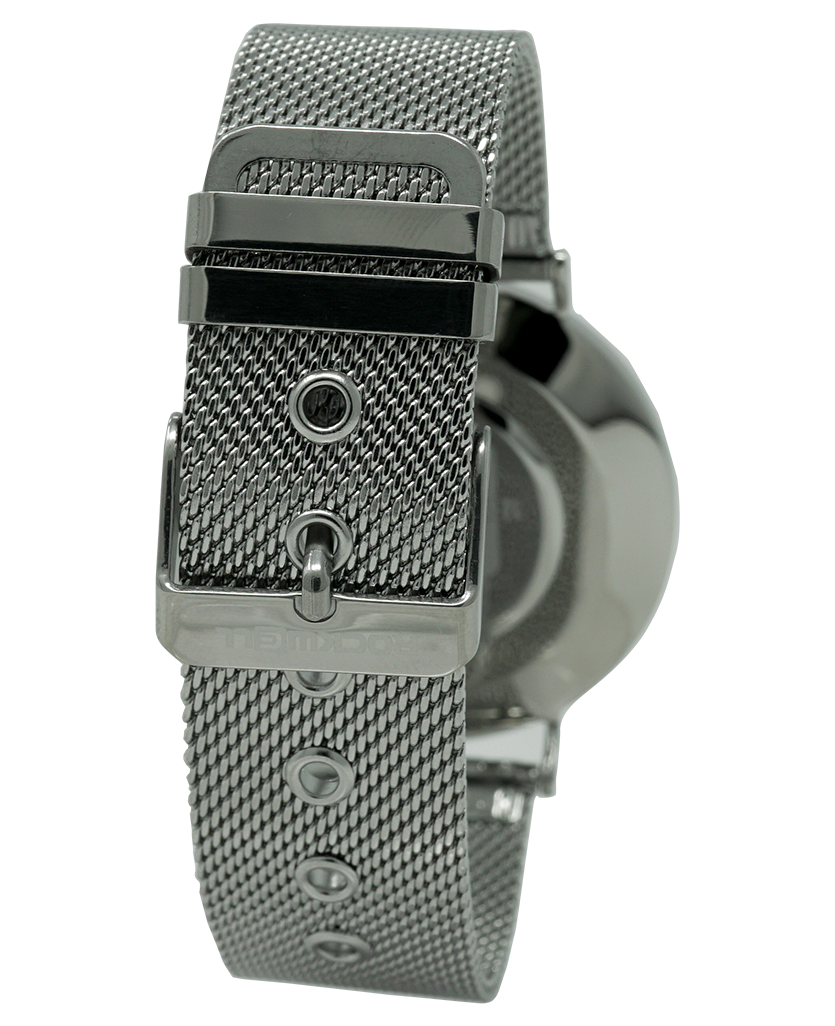 Voyager Silver Mesh Strap Watch by Rockwell Time