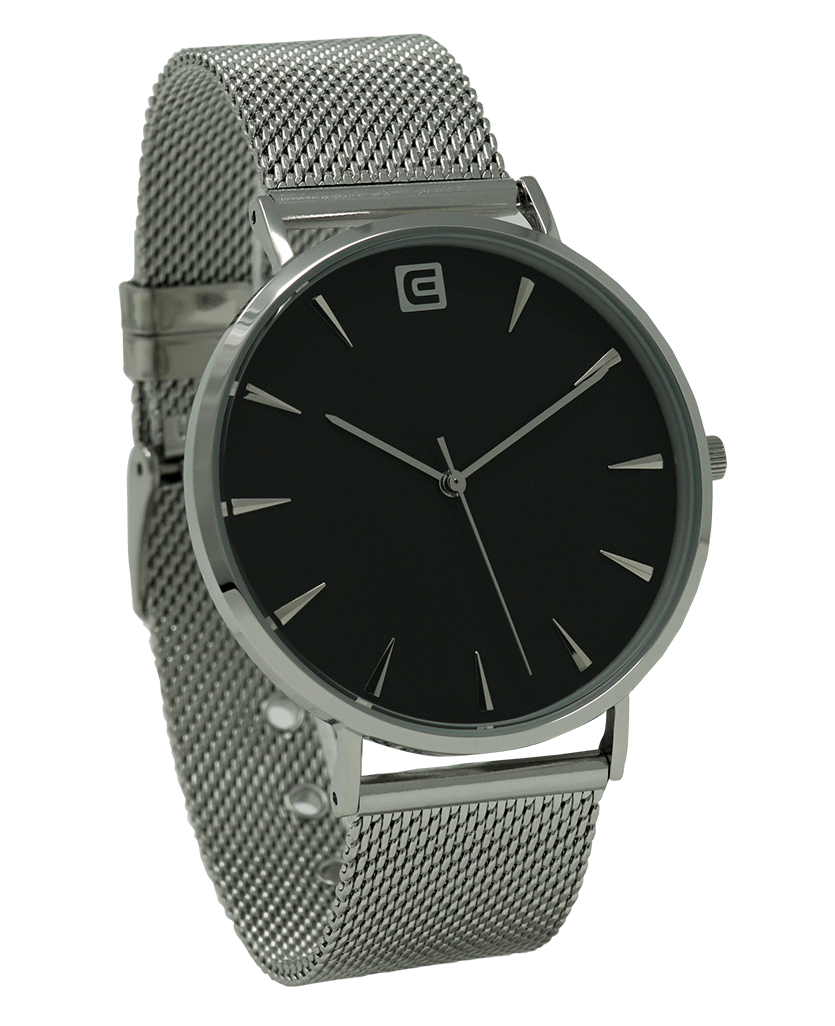 Voyager Silver Mesh Strap Watch by Rockwell Time