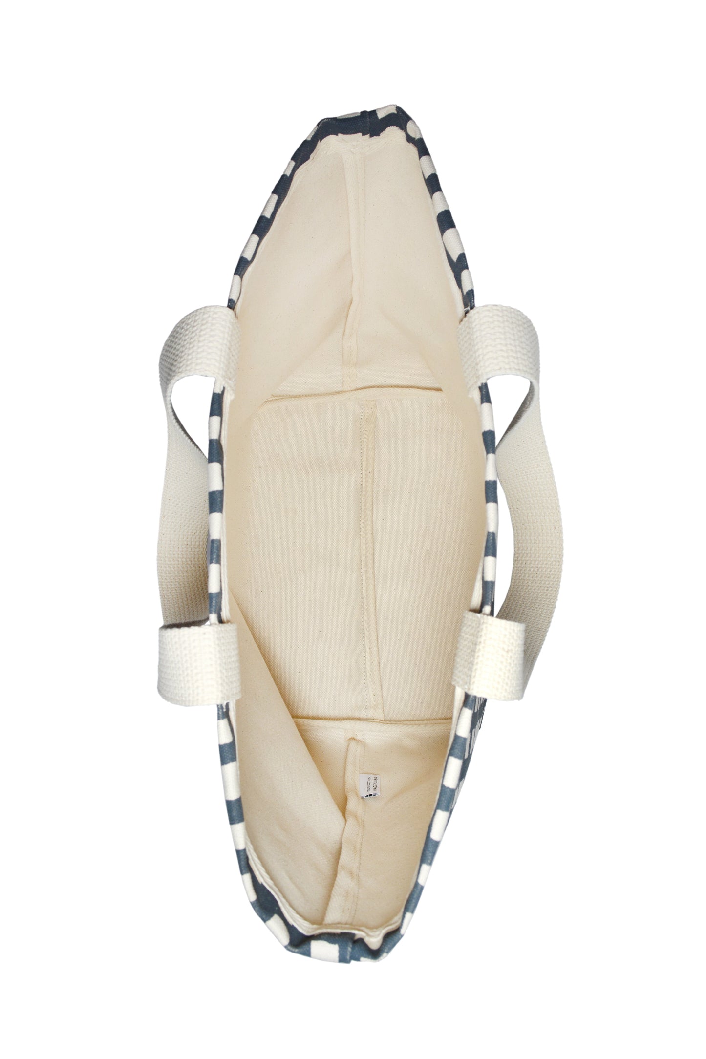 Wide Tote Durable Canvas Tote Bag Grid Wide Tote