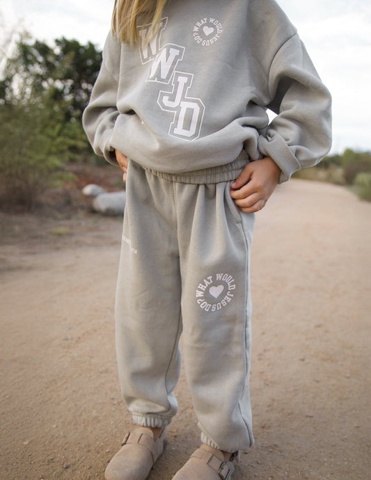 Varsity Kids Sweatpant Oversized Fit Forest Fog WWJD