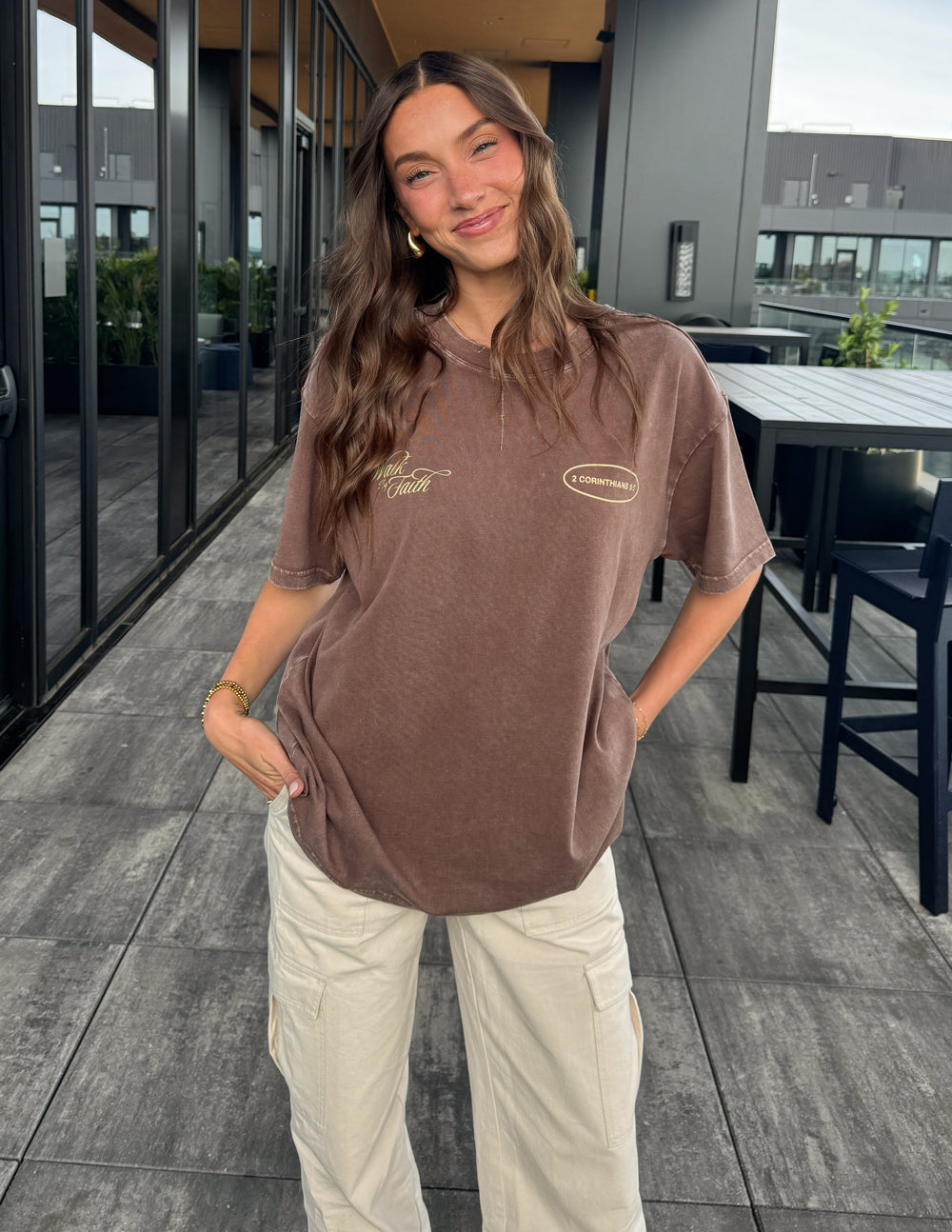 Walk by Faith Oversized Unisex Tee