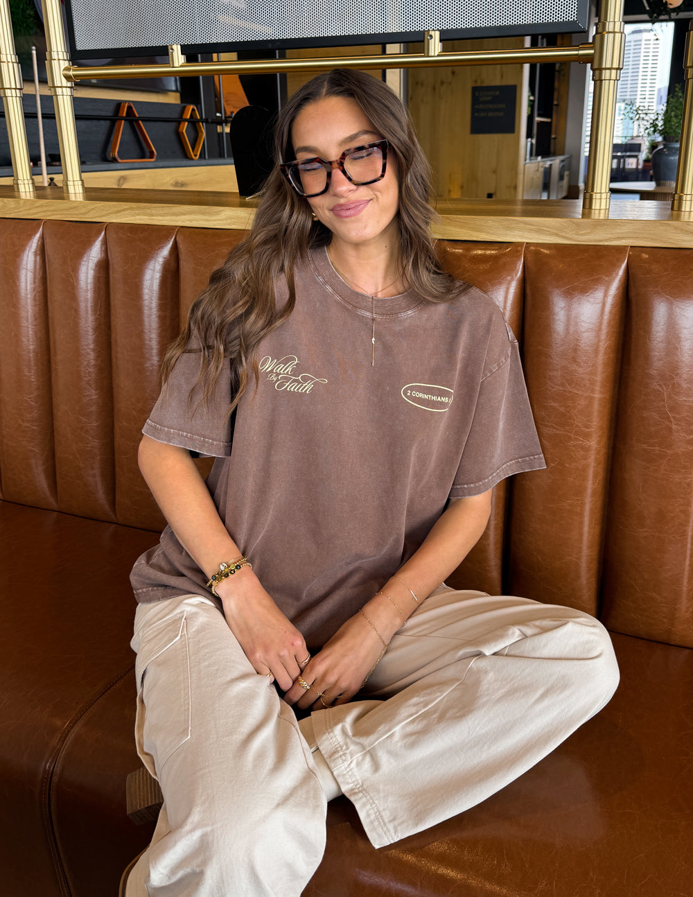 Walk by Faith Oversized Unisex Tee
