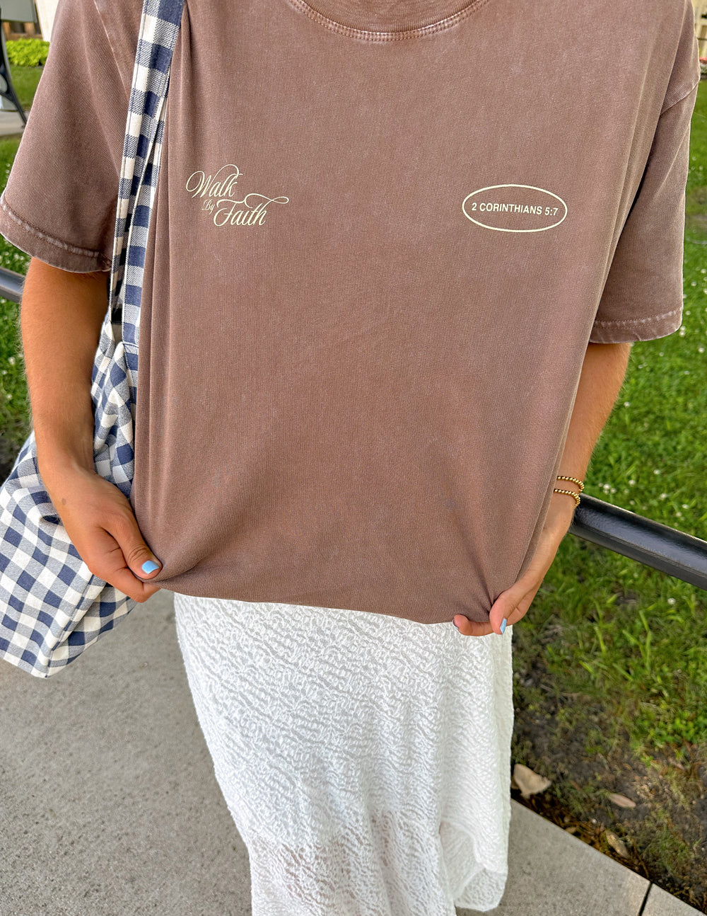 Walk by Faith Oversized Unisex Tee