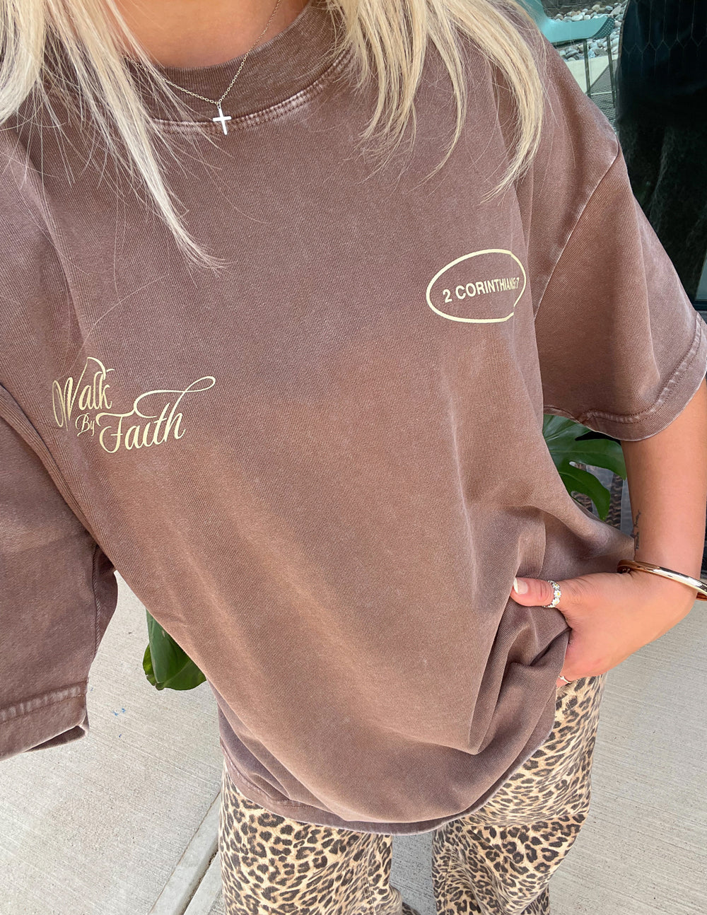 Walk by Faith Oversized Unisex Tee