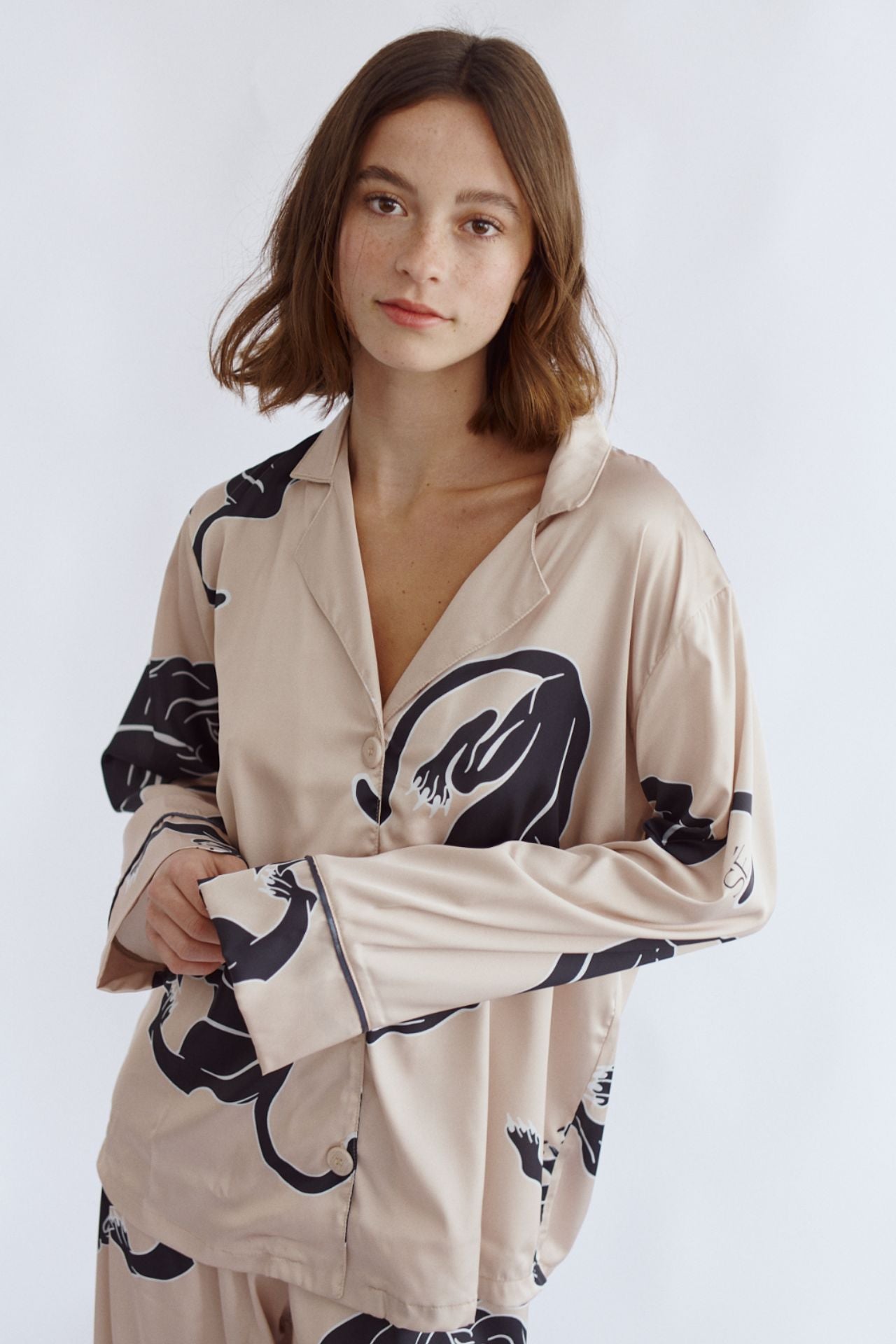 Washable Silk Thermoregulatory Pajama Set Thera
