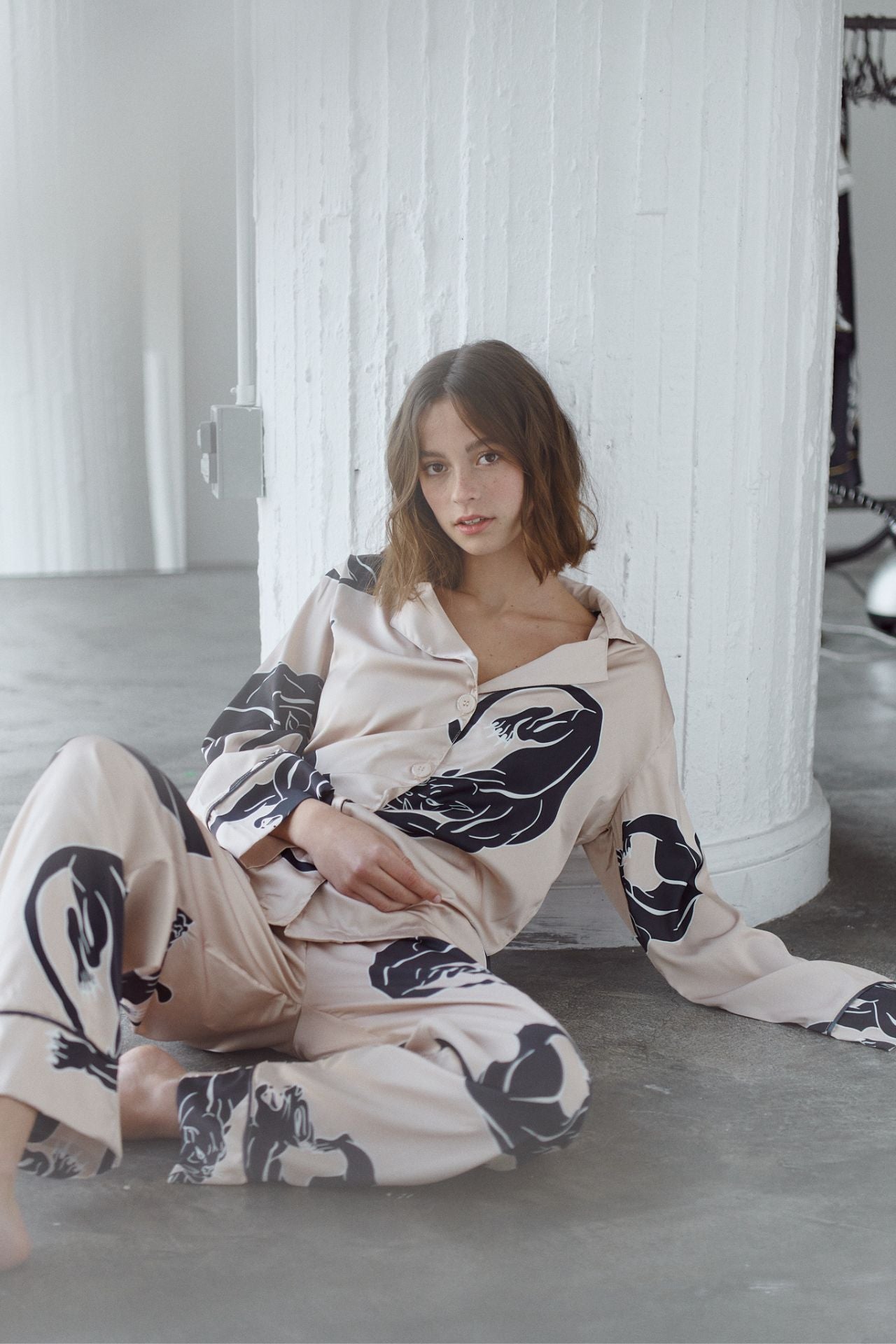 Washable Silk Thermoregulatory Pajama Set Thera