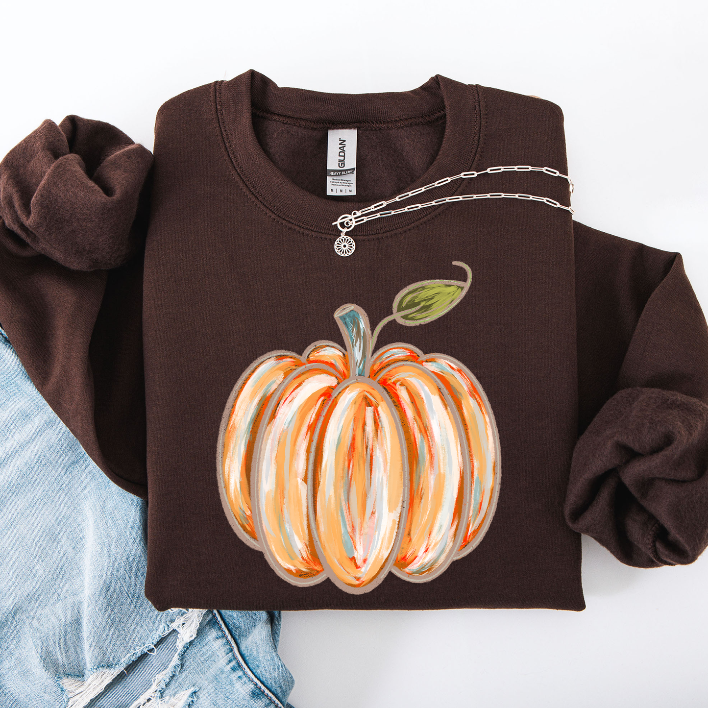 Watercolor Pumpkin Autumn Sweatshirt Refinery Number One