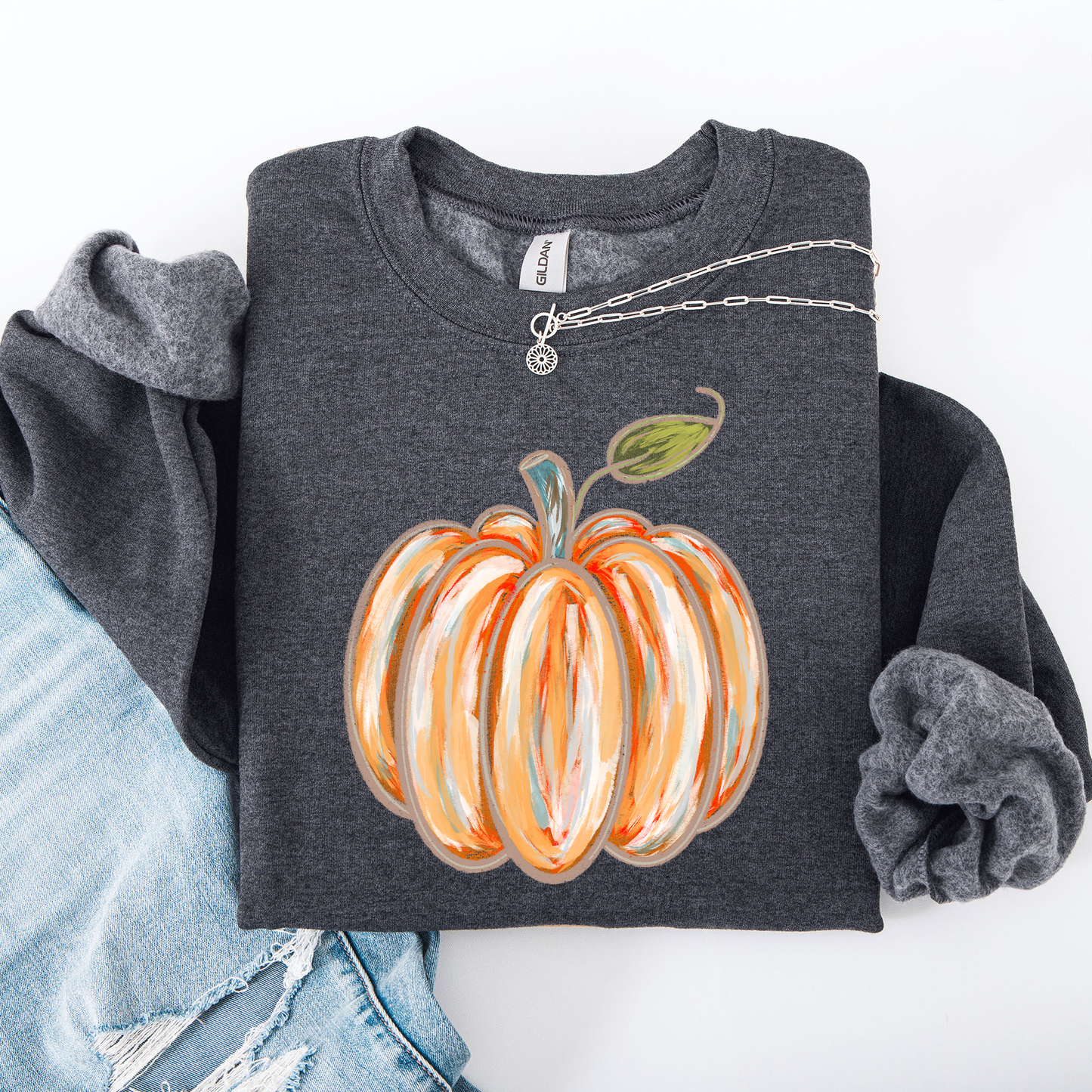 Watercolor Pumpkin Autumn Sweatshirt Refinery Number One