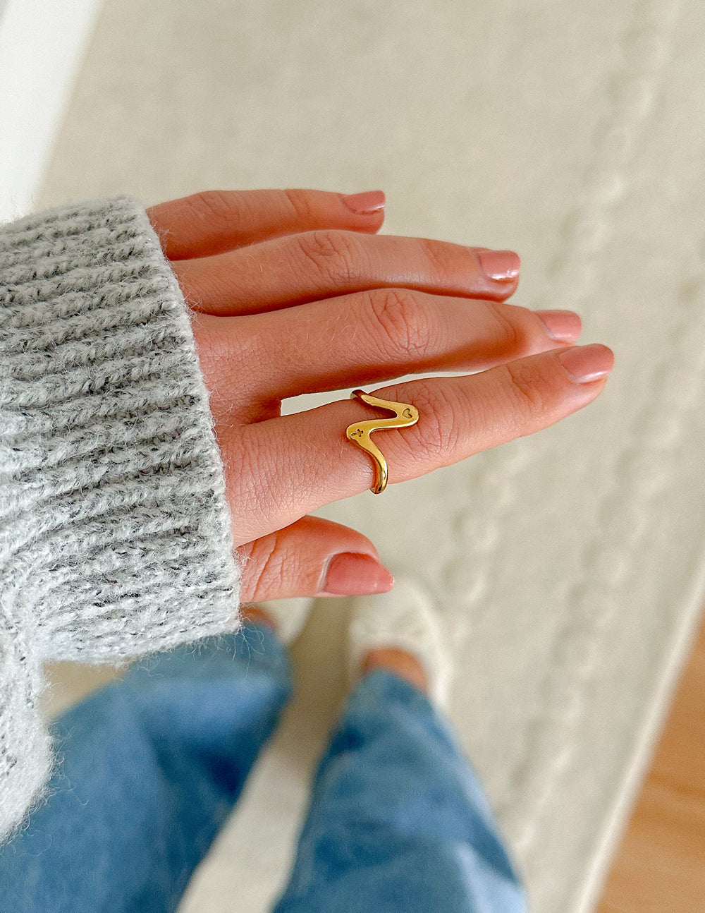 Wavy Heart Ring Wavy Design Ring Elevated Faith
