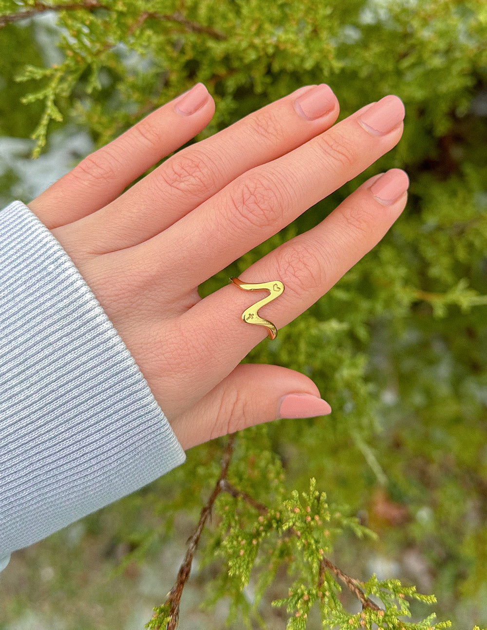 Wavy Heart Ring Wavy Design Ring Elevated Faith