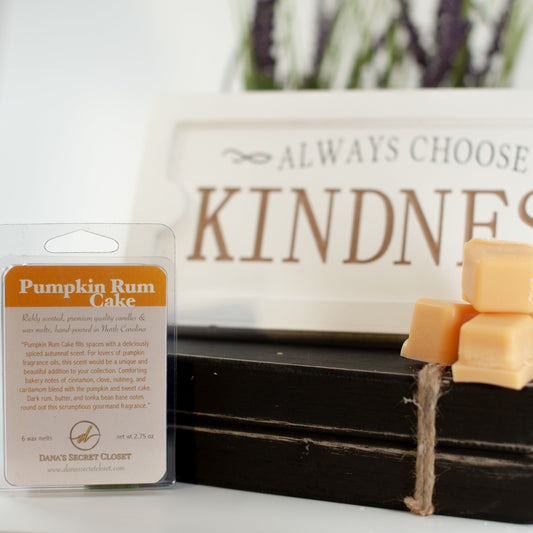 Pumpkin Rum Cake Scented Wax Melts Handmade Soy Wax
