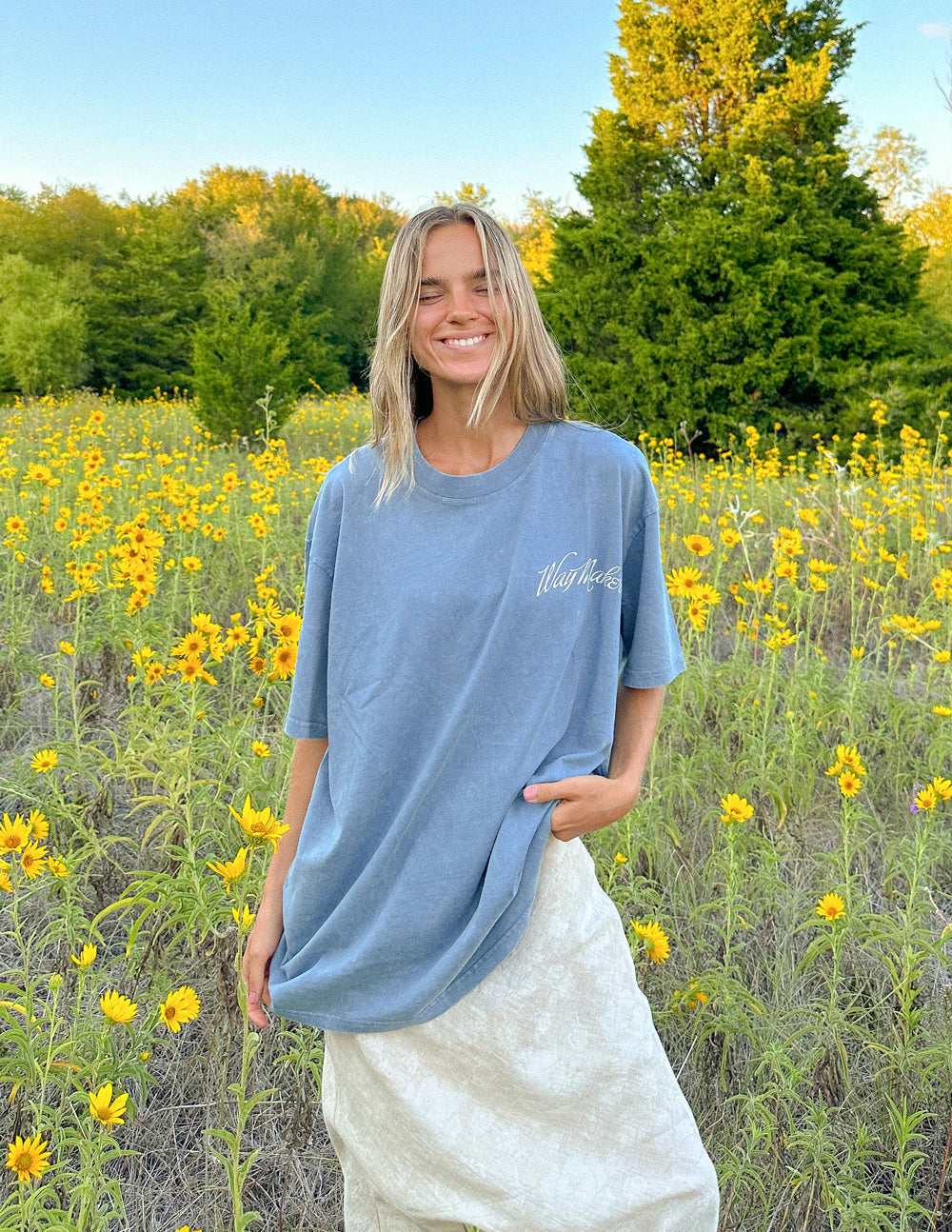 Way Maker Bluestone Oversized Unisex Tee