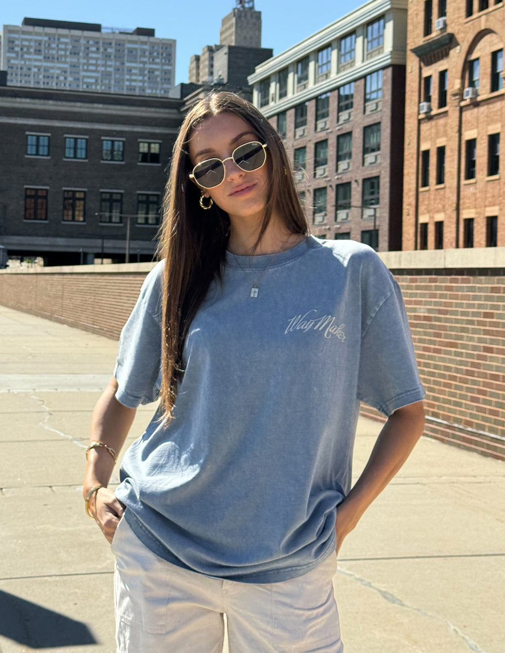 Way Maker Bluestone Oversized Unisex Tee