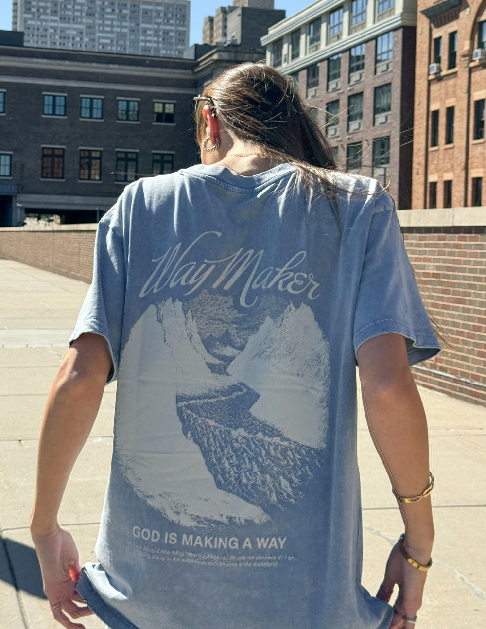 Way Maker Bluestone Oversized Unisex Tee