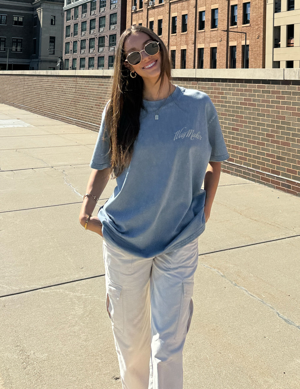 Way Maker Bluestone Oversized Unisex Tee