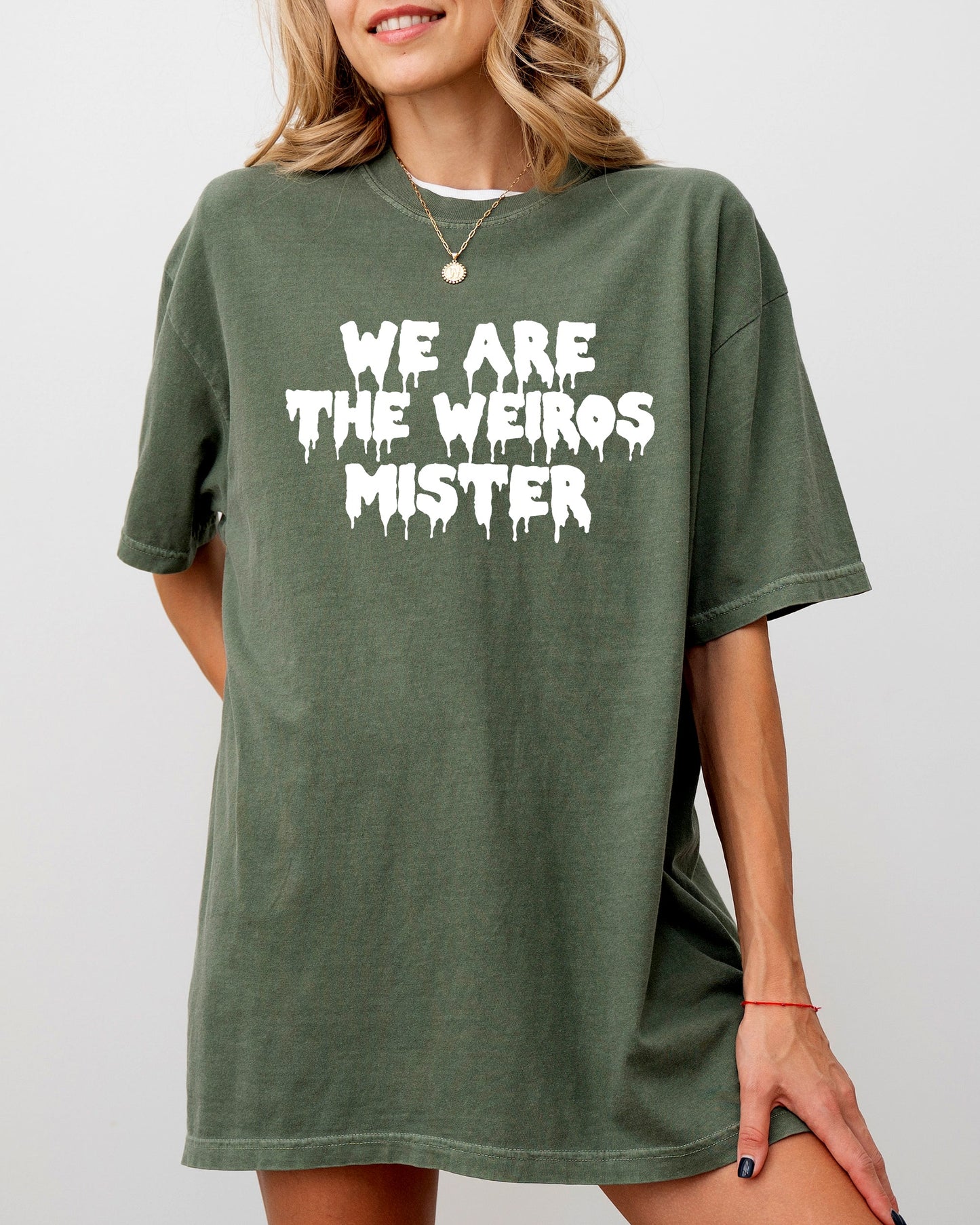 Funny Creepy Halloween Spooky Shirt Comfort Colors T-Shirt We Are The Weirdos Mister