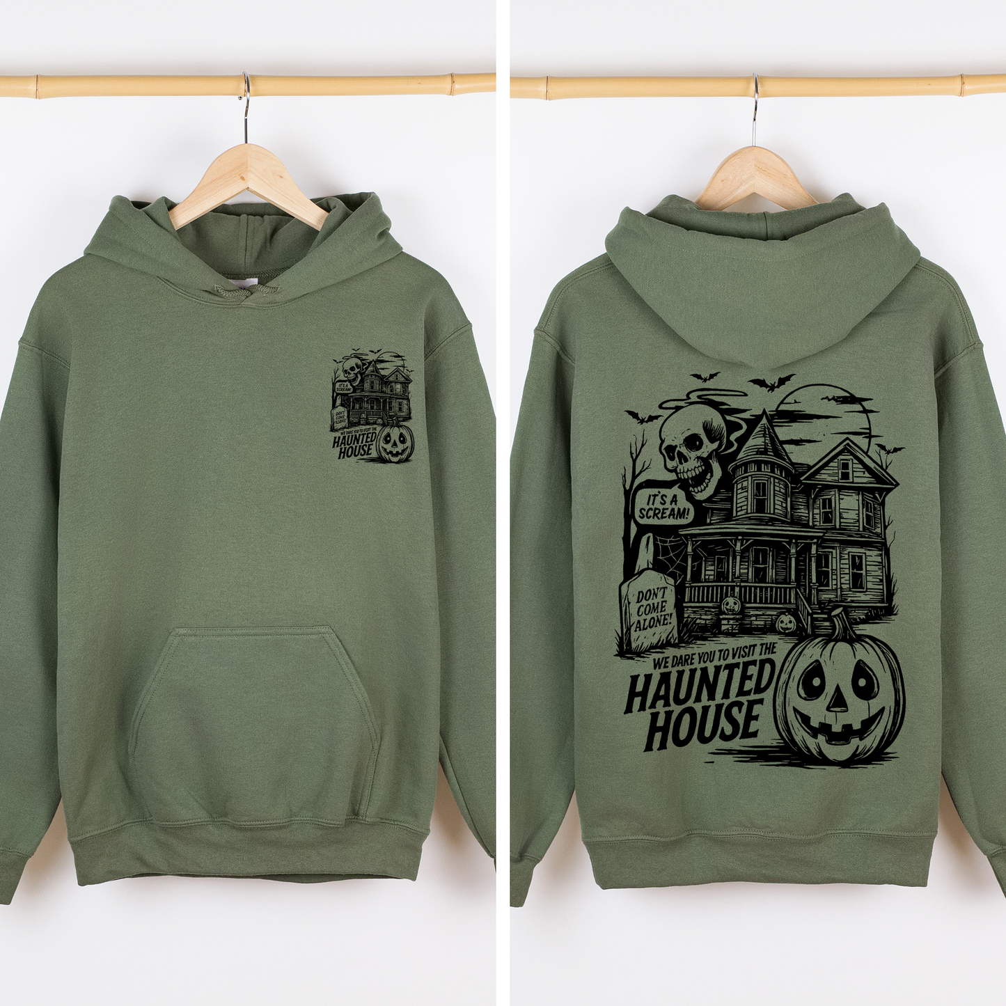 Halloween Spooky Pumpkin Graphic Hoodie Hooded Sweatshirt Refinery Number One