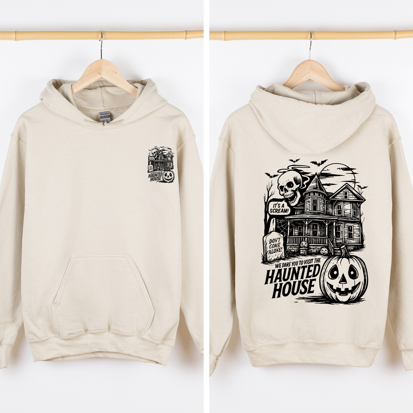 Halloween Spooky Pumpkin Graphic Hoodie Hooded Sweatshirt Refinery Number One