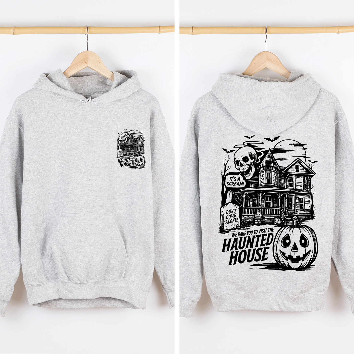 Halloween Spooky Pumpkin Graphic Hoodie Hooded Sweatshirt Refinery Number One