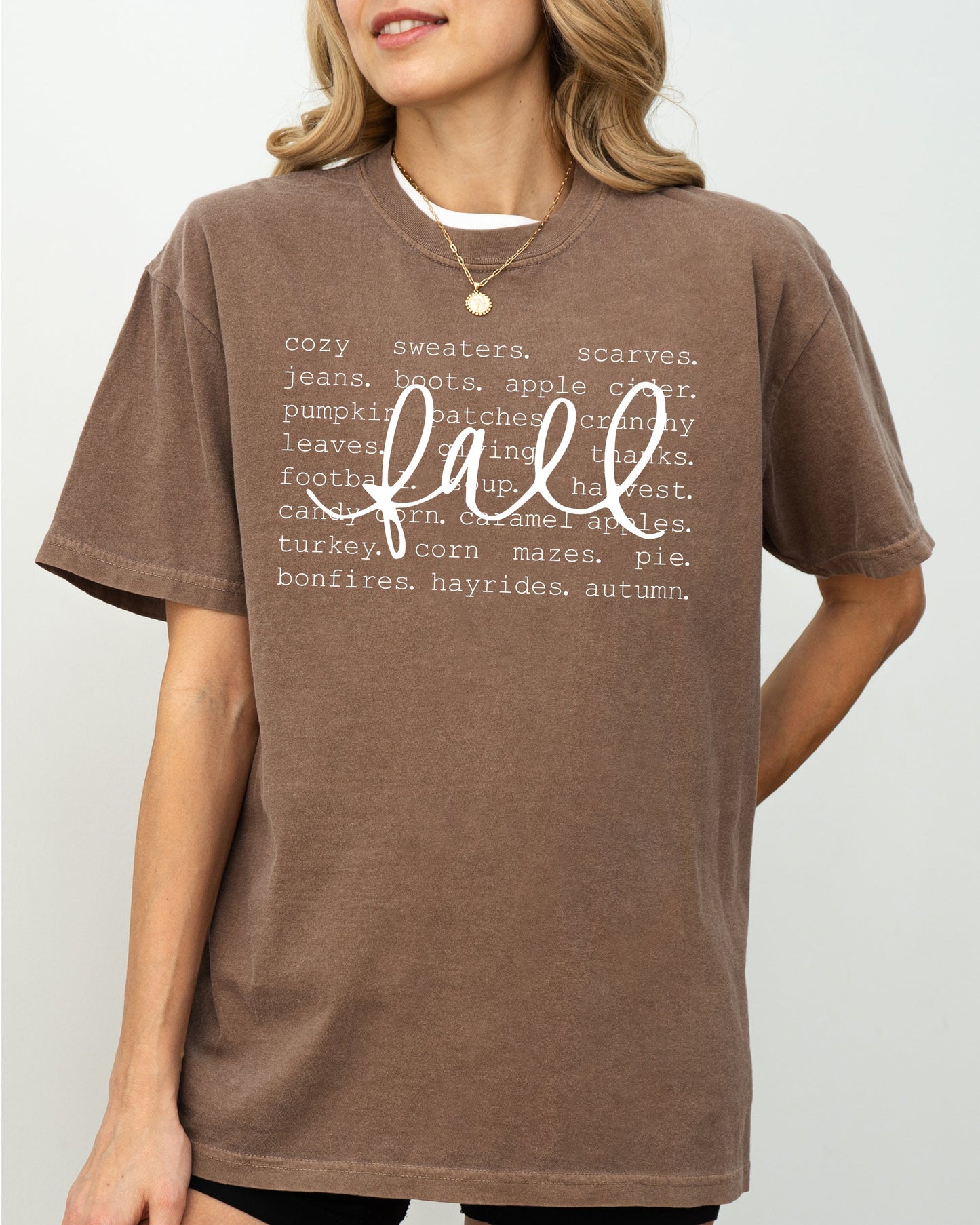 Fall Autumn Minimal Halloween Thanksgiving Shirt Comfort Colors T-Shirt