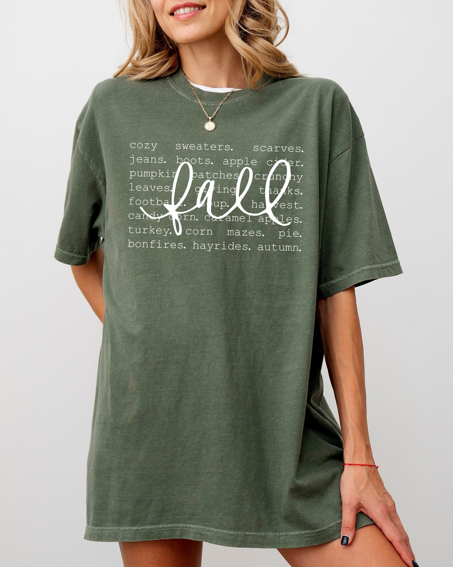 Fall Autumn Minimal Halloween Thanksgiving Shirt Comfort Colors T-Shirt