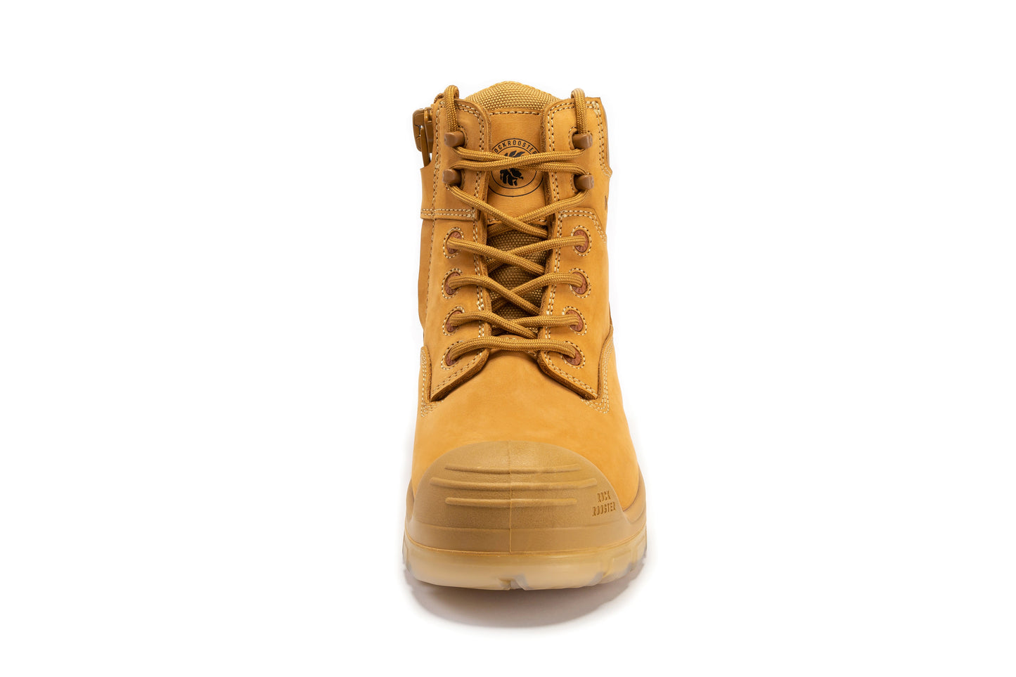 Woodland Wheat 6 Inch Composite Toe Zip-sided Leather Work Boots rockrooster