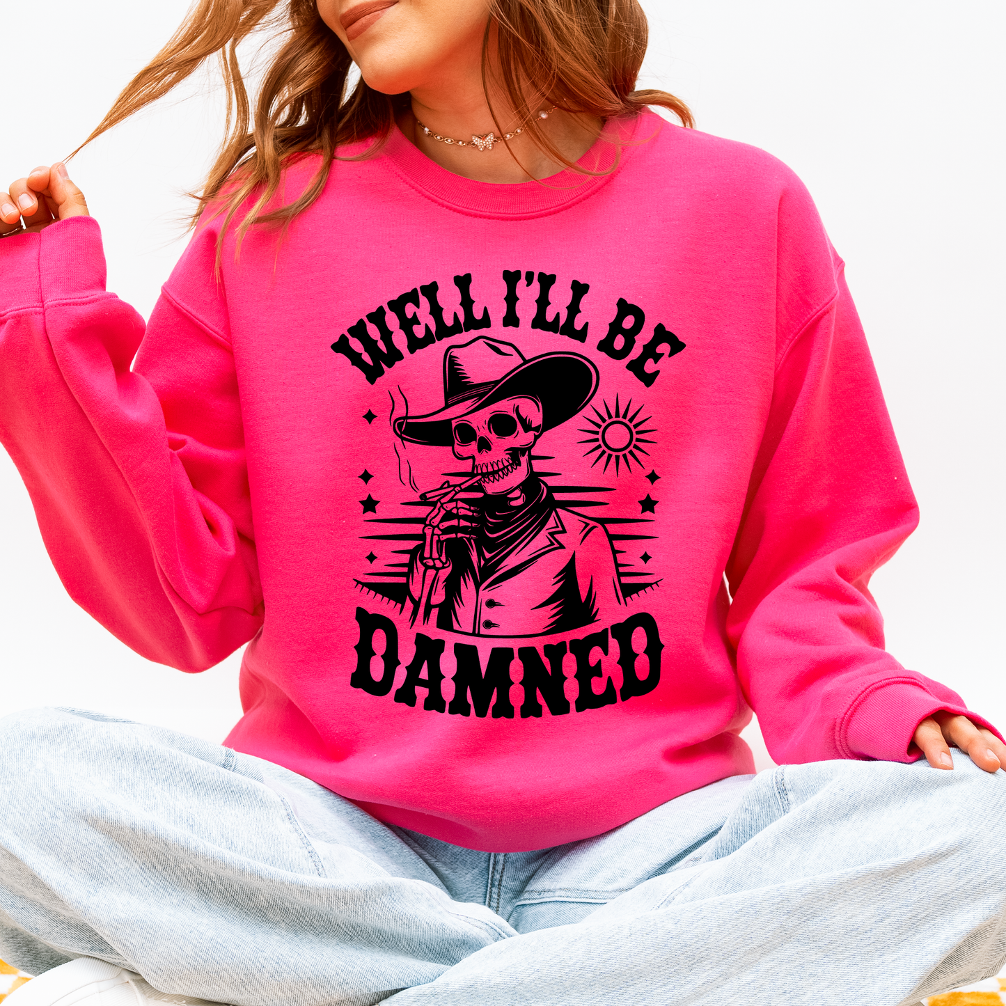 Funny Skeleton Halloween Sweatshirt Cozy Fit Unisex Refinery Number One