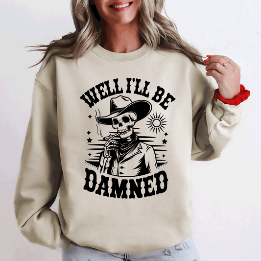 Funny Skeleton Halloween Sweatshirt Cozy Fit Unisex Refinery Number One