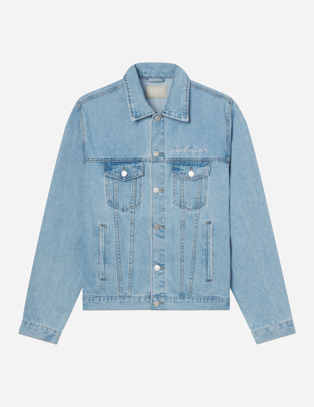 What a Friend In Jesus Light Blue Denim Jacket